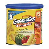 Gerber Graduates Baked Corn Snack Lil' Crunchies Veggie Dip Full-Size Picture